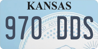 KS license plate 970DDS