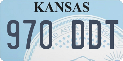 KS license plate 970DDT