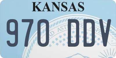 KS license plate 970DDV