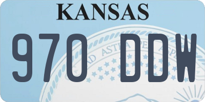 KS license plate 970DDW
