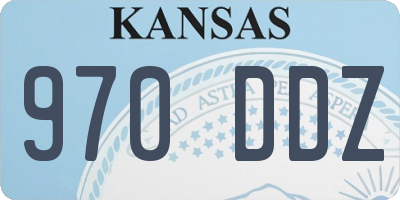 KS license plate 970DDZ