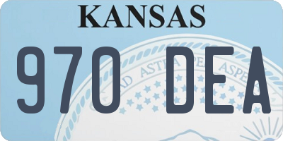 KS license plate 970DEA