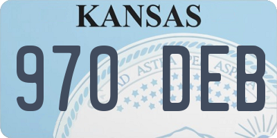 KS license plate 970DEB