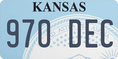 KS license plate 970DEC