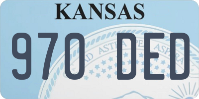 KS license plate 970DED
