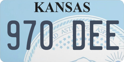 KS license plate 970DEE