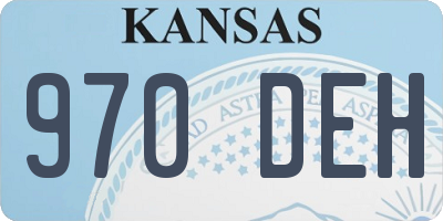 KS license plate 970DEH