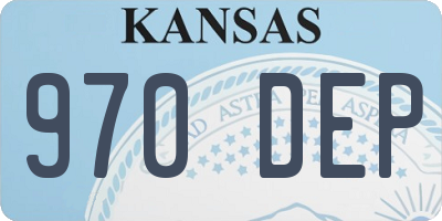 KS license plate 970DEP