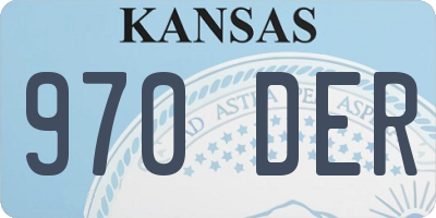 KS license plate 970DER
