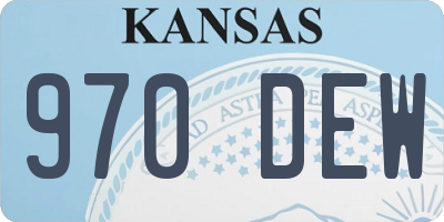 KS license plate 970DEW