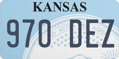KS license plate 970DEZ