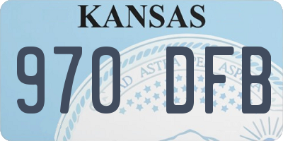 KS license plate 970DFB