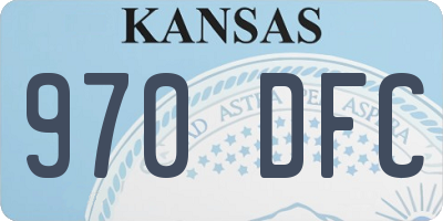 KS license plate 970DFC
