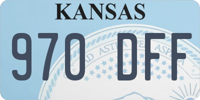 KS license plate 970DFF