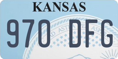 KS license plate 970DFG