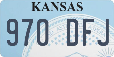 KS license plate 970DFJ