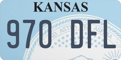 KS license plate 970DFL