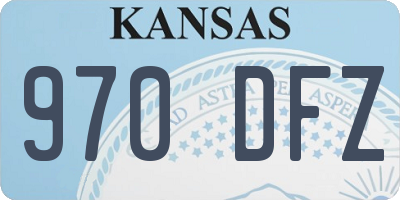 KS license plate 970DFZ