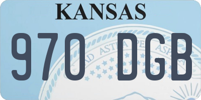 KS license plate 970DGB