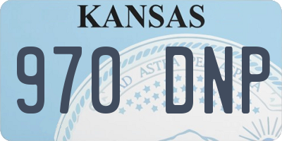 KS license plate 970DNP