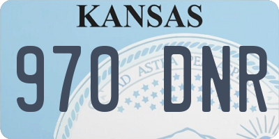 KS license plate 970DNR