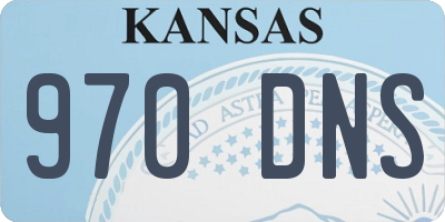 KS license plate 970DNS