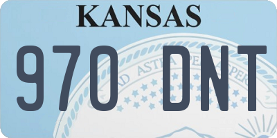 KS license plate 970DNT