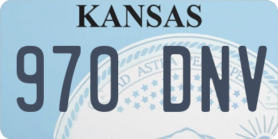 KS license plate 970DNV