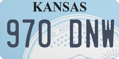 KS license plate 970DNW