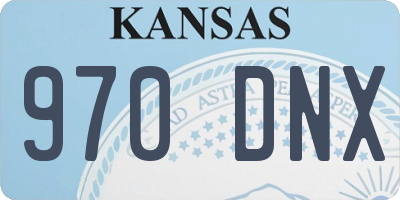 KS license plate 970DNX