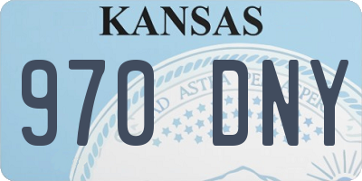 KS license plate 970DNY