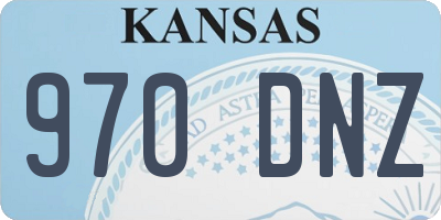 KS license plate 970DNZ