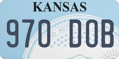 KS license plate 970DOB