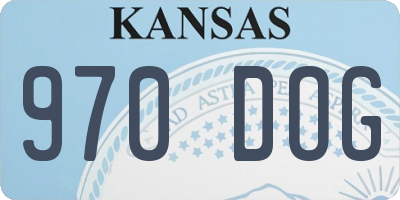 KS license plate 970DOG