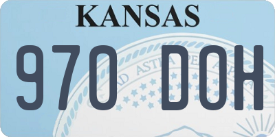 KS license plate 970DOH