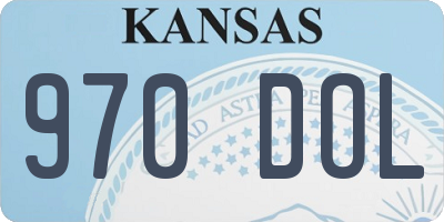 KS license plate 970DOL