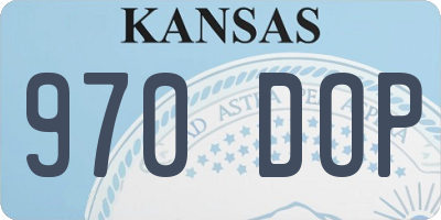 KS license plate 970DOP