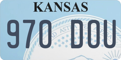 KS license plate 970DOU