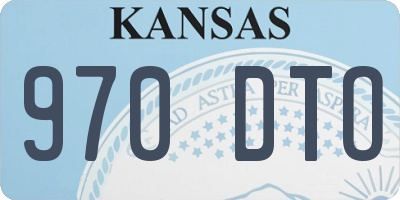 KS license plate 970DTO