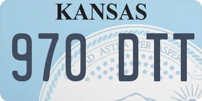 KS license plate 970DTT