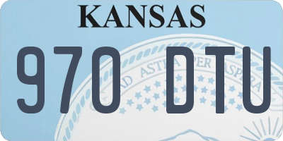 KS license plate 970DTU