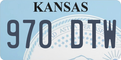 KS license plate 970DTW