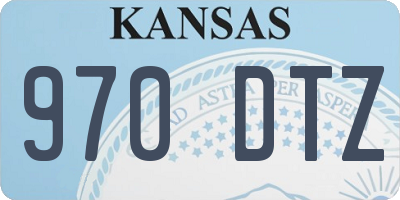 KS license plate 970DTZ