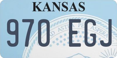 KS license plate 970EGJ