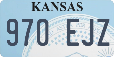 KS license plate 970EJZ
