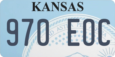KS license plate 970EOC