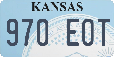 KS license plate 970EOT