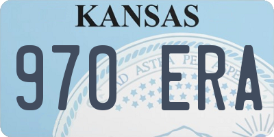 KS license plate 970ERA