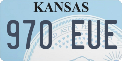 KS license plate 970EUE