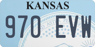 KS license plate 970EVW